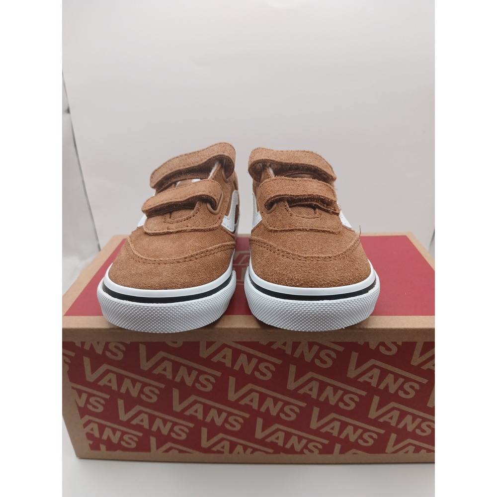 Vans Brooklyn Ls V Toddler Suede Chipmunk Brown Sneakers VN000D7XGWT Size 7.0 TD